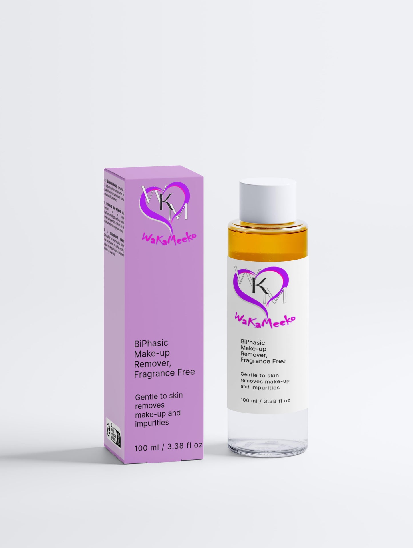 WaKaMeeko BiPhasic Make-up Remover, Fragrance Free